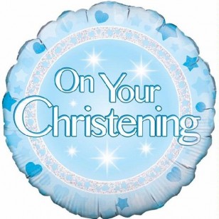 Blue On Your Christening Balloon